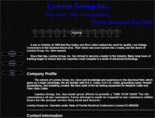 Tablet Screenshot of luminagroupinc.com